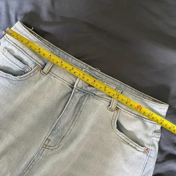 Wild Fable | NWOT Light Blue Raw Hem High-Rise Denim Mini Skirt Size 6 - Picture 8 of 9